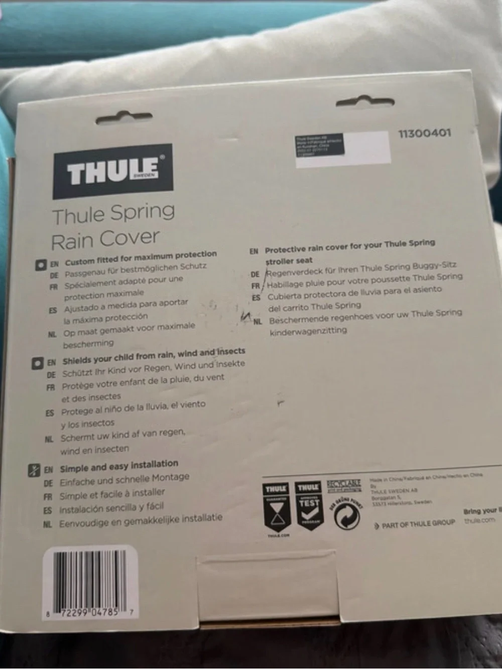 Thule Spring Rain Cover - Black/Clear